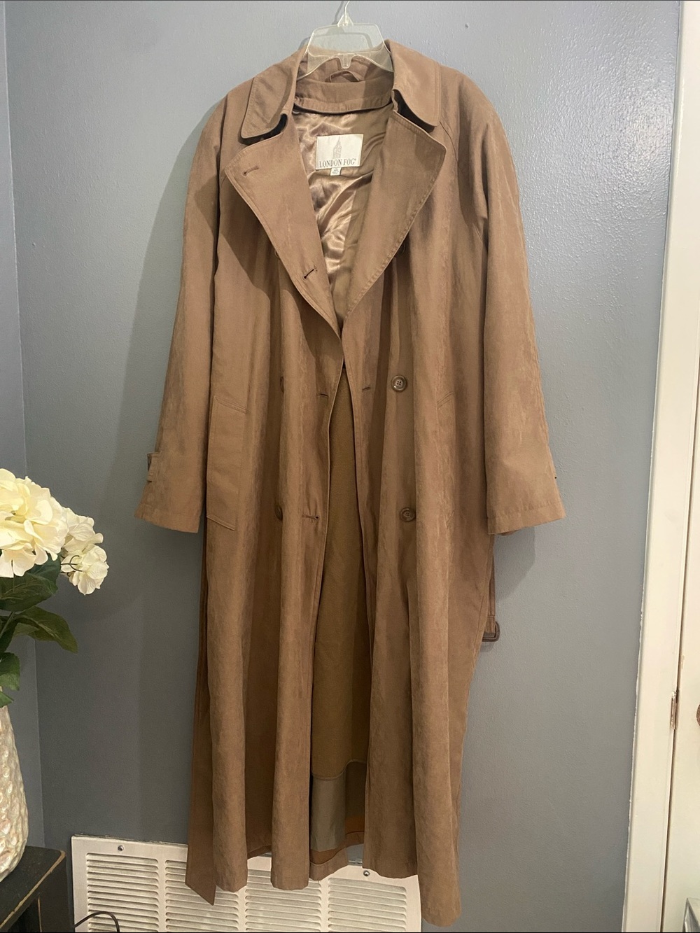 London Fog Long Tan Trench Coat